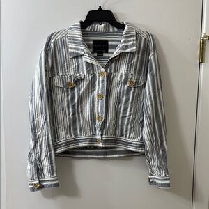 Sanctuary Striped Button-Up Blouse